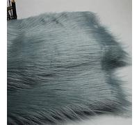 Tessuto In Pelliccia Sintetica Pelo Lungo 12cm Tessuto Di Lusso Shag Per L'artigianato Fai Da Te Sfondo Foto Prop Fursuit Tappeti Costumi Moda Decorazione Cosplay 50x170cm(Color:18 blue grey)