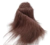 Tessuto in pelliccia sintetica per artigianato Caffè Rosso, Peluche Shaggy Craft 5 x 170 cm per barba da Babbo Natale/gnomo fai-da-te, fursuit, costume cosplay di Halloween di Natale fatto a mano
