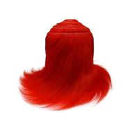 Tessuto in pelliccia sintetica per artigianato Rosso, Peluche Shaggy Craft 5 x 170 cm per barba da Babbo Natale/gnomo fai-da-te, fursuit, costume cosplay di Halloween di Natale fatto a mano