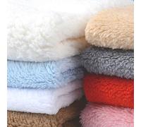 Tessuto in Pile Sherpa Morbido Tessuto in Pile di Finta Lana di Pecora Tessuto Versatile in Pelliccia Sintetica Materiale di Effetto Pecora per Casa, Cucito, Coperte, Bambola, 50x160cm(Color:Cream)