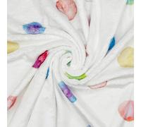 Tessuto In Pile Super Morbido Con Macchie Acquerello