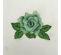 Tessuto in pizzo di poliestere con fiori 3D, ricamo, applique, colletto in pizzo, cucito fai da te, abiti, accessori per ricamo, 1 pz in vendita - YL959