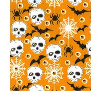 Tessuto In Policotone Stampato - ARANCIONE HALLOWEEN