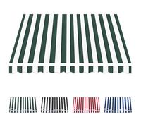 Tessuto in poliestere impermeabile, materiale di ricambio per baldacchino esterno per balcone e giardino, verde scuro, 6 x 2,5 m, adatto per tende da 1,5/2/2,5/3/3,5/4,0 m