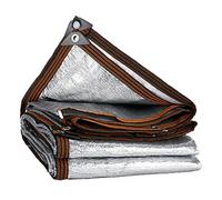 Tessuto in tessuto con protezione UV al 99% - riflettente argento baldacchino da giardino esterno patio tenda in rete per riparo dal sole - Dimensioni: 3,3 x 3,3 'a 13 x 20 '