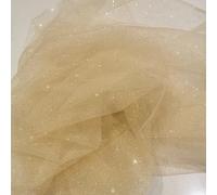 Tessuto in Tulle 50 cm x 150 cm - Morbido per Cucito, Fai da Te, Abbigliamento, Gonna, Abito da Sposa, Velo, Tende, Tovaglie - Decorazioni per Matrimoni e Feste - Oro