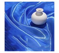 Tessuto in tulle morbido, Organza Fabric By The Meter Multicolor 100cm x 150cm For Sewing Dresses And Costumes(22 Sapphire Blue)