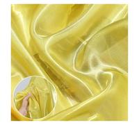 Tessuto in tulle morbido, Organza Fabric By The Meter Multicolor 100cm x 150cm For Sewing Dresses And Costumes(12 Yellow)