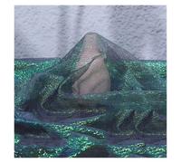 Tessuto in tulle morbido, Pleated Textured Fabric Multicolor 140cm x 100cm Sold By The Meter(Black)