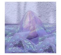 Tessuto in tulle morbido, Pleated Textured Fabric Multicolor 140cm x 100cm Sold By The Meter(Dark Purple)