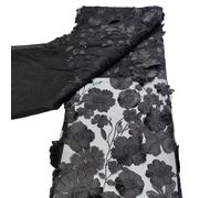 Tessuto intricato motivo floreale in pizzo ideale per design e artigianato moda