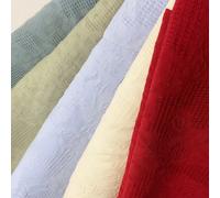 Tessuto Jacquard Cotone, Fibra Verde per Abbigliamento e Arredamento