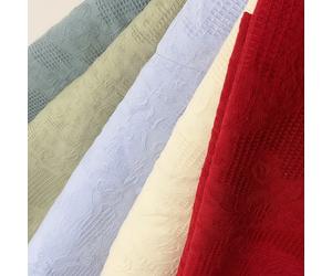 Tessuto Jacquard Cotone, Fibra Verde per Abbigliamento e Arredamento