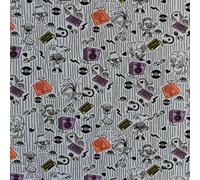 Tessuto Jersey Stampato Stretch - TROLLS PUNK PARTY BLU