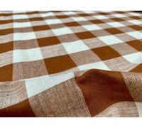 Tessuto lino a quadri Gingham materiale bufalo a quadri larghezza 150 cm MARR...