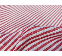 Tessuto lino righe caramelle materiale cotone leggero linee bianche larghezza...