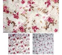 Tessuto Loneta Cotone Fantasia Floreale Stoffa Stampata Arredo Casa H 280 cm