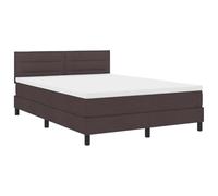 tessuto marrone scuro design moderno camera da letto letto matrimoniale 140 | Letto matrimoniale con materasso a molle insacchettate e testiera regolabile Marrone Scuro 140x200 cm Tessuto traspirante