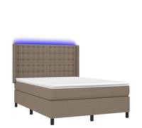 Tessuto Materasso a Molle Insacchettate LED Regolabile Talpa 140x200 | Letto a Molle con Materasso e LED Tortura 140x200 cm in Tessuto Letto Singolo Matrimoniale con Testiera Regolabile e Luci LED