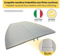 TESSUTO METRAGGIO CM50x140 ECOPELLE TRAPUNTATA NAUTICA BIANCA BARCA CUSCINO