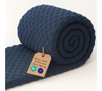 Tessuto minky al metro 2 M - Stoffa morbida per cucito creativo decorazione Ideale per abbigliamento coperta plaid accessori e progetti sartoriali fai da te Oeko-Tex Blu marino