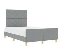 Tessuto morbido rivestimento Design piattaforma Grigio chiaro 120x200 cm