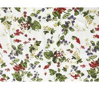 Tessuto Motivo Frutti di Bosco | Prodotto Made in Italy | 100% Puro Cotone | Altezza 180 cm | Il Tessuto è in Vendita al Metro