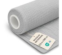 Tessuto mussola al metro 0,5 M x 160 cm - Tessuti e stoffe per cucito creativo decorazione e fai da te Stoffa ideali per progetti sartoriali e abbigliamento arredamento scampoli Oeko-Tex Grigio