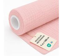 Tessuto mussola al metro 1 M x 160 cm - Tessuti e stoffe per cucito creativo decorazione e fai da te Stoffa ideali per progetti sartoriali e abbigliamento arredamento scampoli Oeko-Tex Rosa