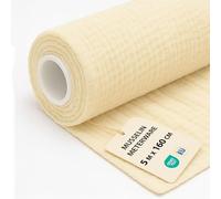 Tessuto mussola al metro 5 M x 160 cm - Tessuti e stoffe per cucito creativo decorazione e fai da te Stoffa ideali per progetti sartoriali e abbigliamento arredamento scampoli Oeko-Tex Beige Chiaro