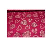 Tessuto natale per arredo casa damasco tinto in filo lurex base rosso e oro con