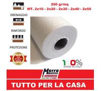 TESSUTO NON TESSUTO 200 GR/MQ DRENANTE PACCIAMATURA TELO FIOCCOTEX GEOTESSUTO