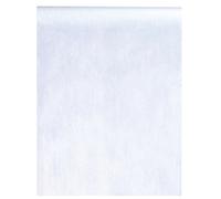 Tessuto non tessuto 30 cm (25 m di lunghezza), runner decorativo in tessuto non tessuto, decorazione per festa di nozze bianco