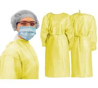 Tessuto non tessuto Kittel Giallo ca. 110 x 140 cm USA E GETTA, 100 pezzi, una volta Kittel Vlies visitatori Kittel qualità tiga-med