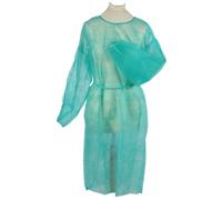 Tessuto non tessuto Kittel monouso camice Verde ca. 110 x 140 cm, una volta Kittel 100 pezzi in tessuto non tessuto visitatori Kittel visitatori Cappotto professionale di qualità tiga-med