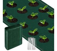 Tessuto non tessuto per erbacce extra forte, 100 g/m², da giardino, contro le erbacce, 1 x 5 m, con 10 ancore, resistente agli strappi, impermeabile, per giardino, anti erbacce