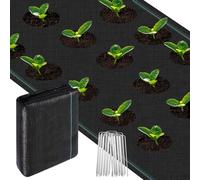 Tessuto non tessuto per erbacce extra forte, 100 g/m², da giardino, contro le erbacce, 2 x 3 m, con 20 ancore, resistente agli strappi, per erbacce e piante