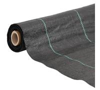 Tessuto non tessuto per erbacce nero, 2 x 200 m, in polipropilene, permeabile all'acqua, antistrappo, traspirante, come barriera per le radici, per aiuole rialzate, terrazze, giardini in pietra e