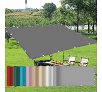Tessuto Ombreggiante 1.6 x 2.4 m Pes Protezione UV Al 98% Lavabile, Antistrappo, Confezionato su Misura,Con Corde, Telo Panno Parasole con Occhielli,Per Pergola,Cortile, Grigio Chiaro