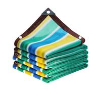 Tessuto ombreggiante a strisce colorate al 90% a blocchi, telo in rete resistente con orlo a tripla cucitura e rinforzi angolari for serra, piante, pollaio, cortile(L:5*W:6m/16.4 * 19.6ft)