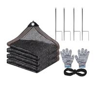 Tessuto Ombreggiante per Giardino Esterno | Copertura a rete parasole con occhielli | Telo parasole ombreggiante per esterni | Ideale Per Patio, Portico, Deck, Balcone, Cortile, Giardino, Canile, Poll