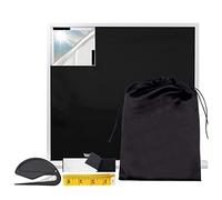 Tessuto Oscurante per Finestre Lucernari, Tenda a Rullo Senza Forare con Rivestimento Isolamento Termico, con Coltello da Taglio, Adesivi, Metro e Sacchetto, per Ufficio/Studio/Auto (200 * 144cm)