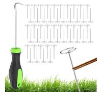 Tessuto Paesaggistico - 50 Pezzi Punte A Forma Di G Per Terreno | 15 Cm Chiodi Da Giardino Per Cortile, Decorazioni Natalizie, Piante, Spazi Esterni, Prato, Recinzioni, Tende E Tappeto Erbos