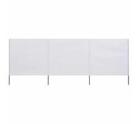 Tessuto Paravento a 6 Pannelli con Robusti Picchetti da Terra, Schermo Antivento per Patio Esterno, Barriera di Protezione dal Ventos per Giardino, Campeggio, Balcone e Aree (400 x 120 cm