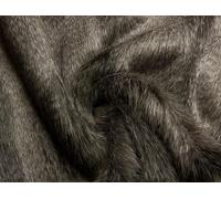 Tessuto Pelliccia Sintetica Super Luxury Materiale - a Righe Lupo