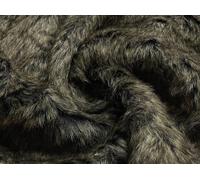 Tessuto Pelliccia Sintetica Super Luxury Materiale Nero Coyote