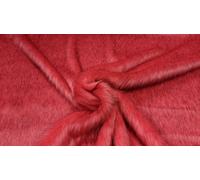 Tessuto Pelliccia Sintetica Super Luxury Materiale - Pelo Lungo Cerise