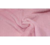 Tessuto Pelliccia Sintetica Super Luxury Materiale - Pelo Lungo Fragola Crema