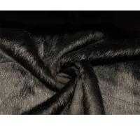 Tessuto Pelliccia Sintetica Super Luxury Materiale Pelo Lungo Jet Nero