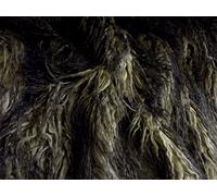 tessuto pelliccia sintetica super luxury materiale - PELOSO MARRONE SCURO MIX - Marrone, 1Mtr 150cm x 100cm
